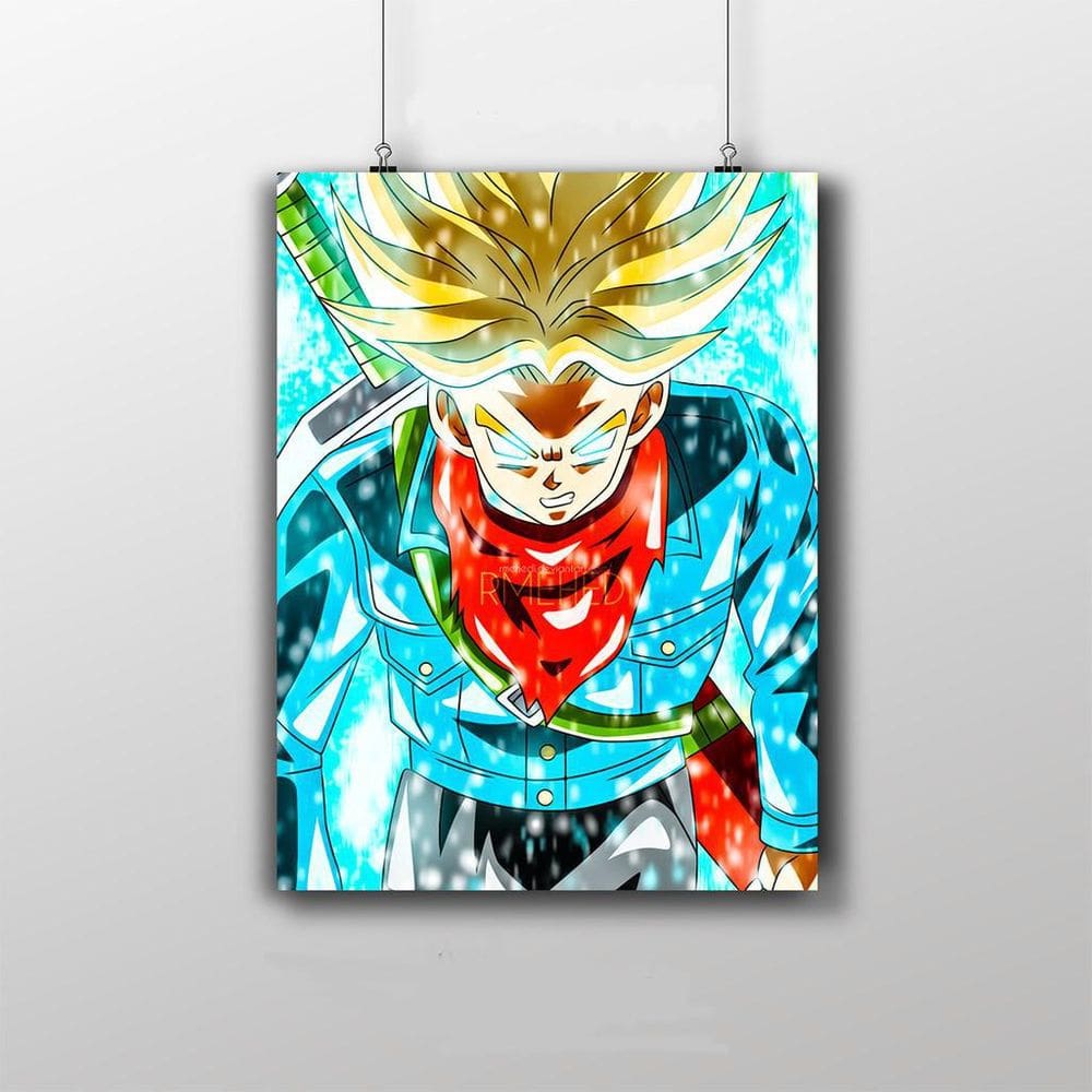 Placa Decorativa Trunks Do Futuro Poster Dragon Ball Super Anime