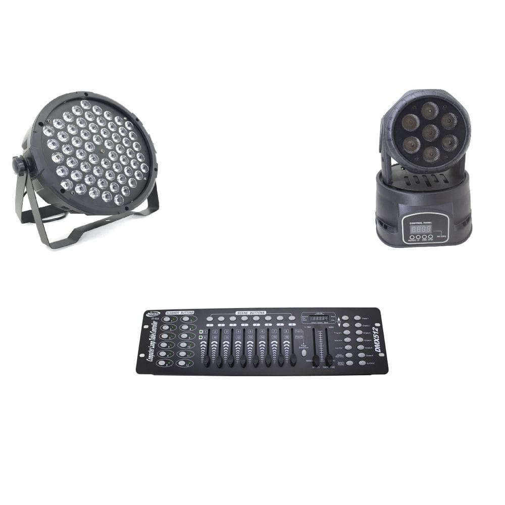 Kit 1 Par Led Slim 60X3W 1 Mini Wash 7X12W Full 1 Dmx 512