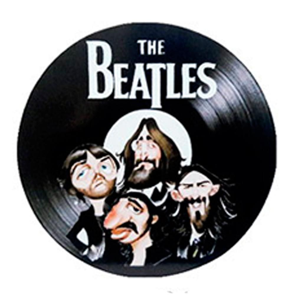 Disco De Vinil Decorativo Em Madeira Star - The Beatles