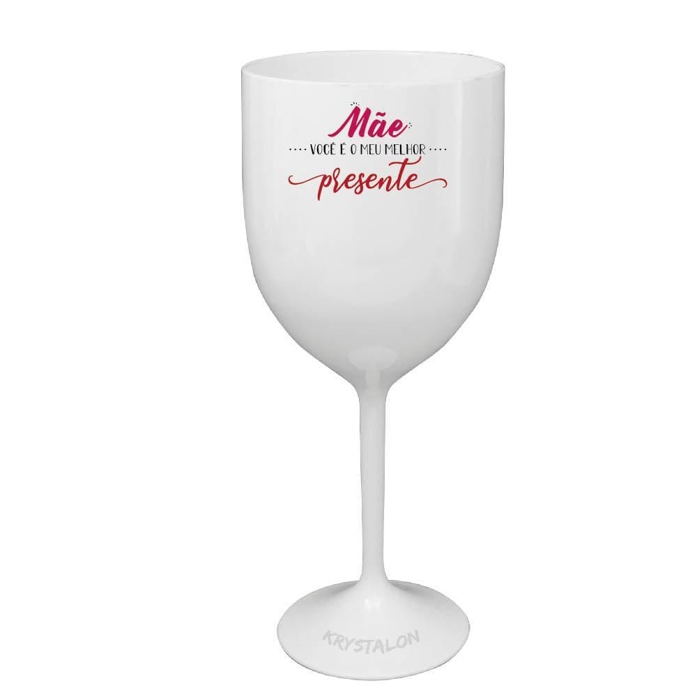 Taça Vinho Branca Acrílico Para Dia Das Mães - Meu Presente