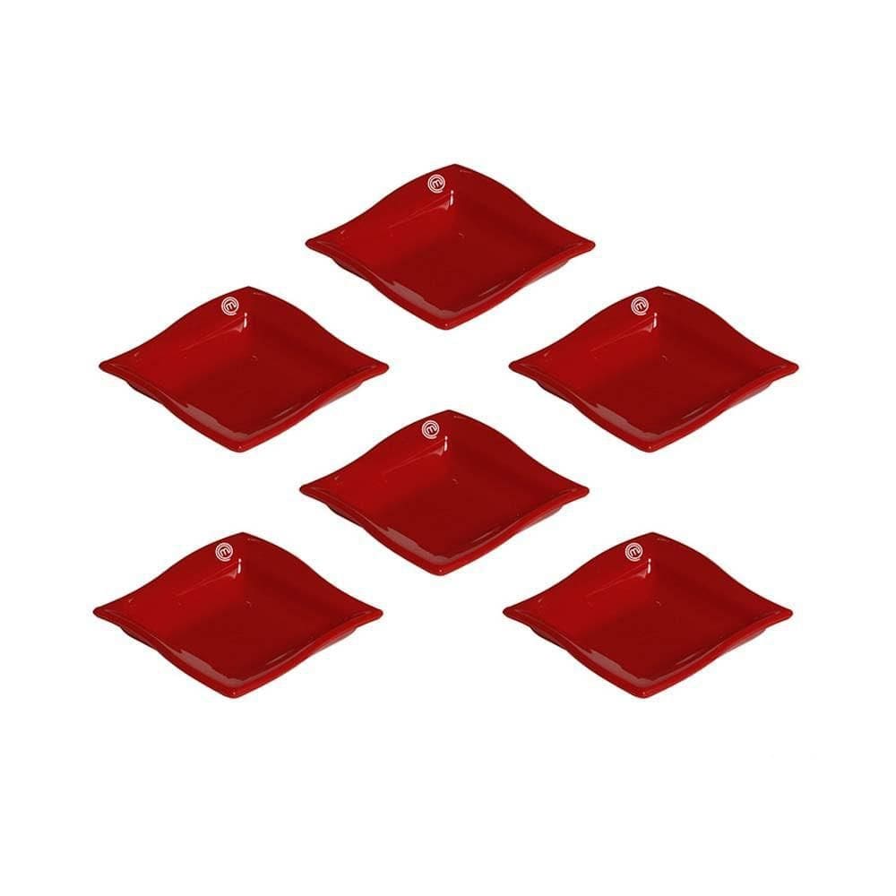Conjunto Molheira Masterchef Vemplast 35Ml 6 Peças Vermelho