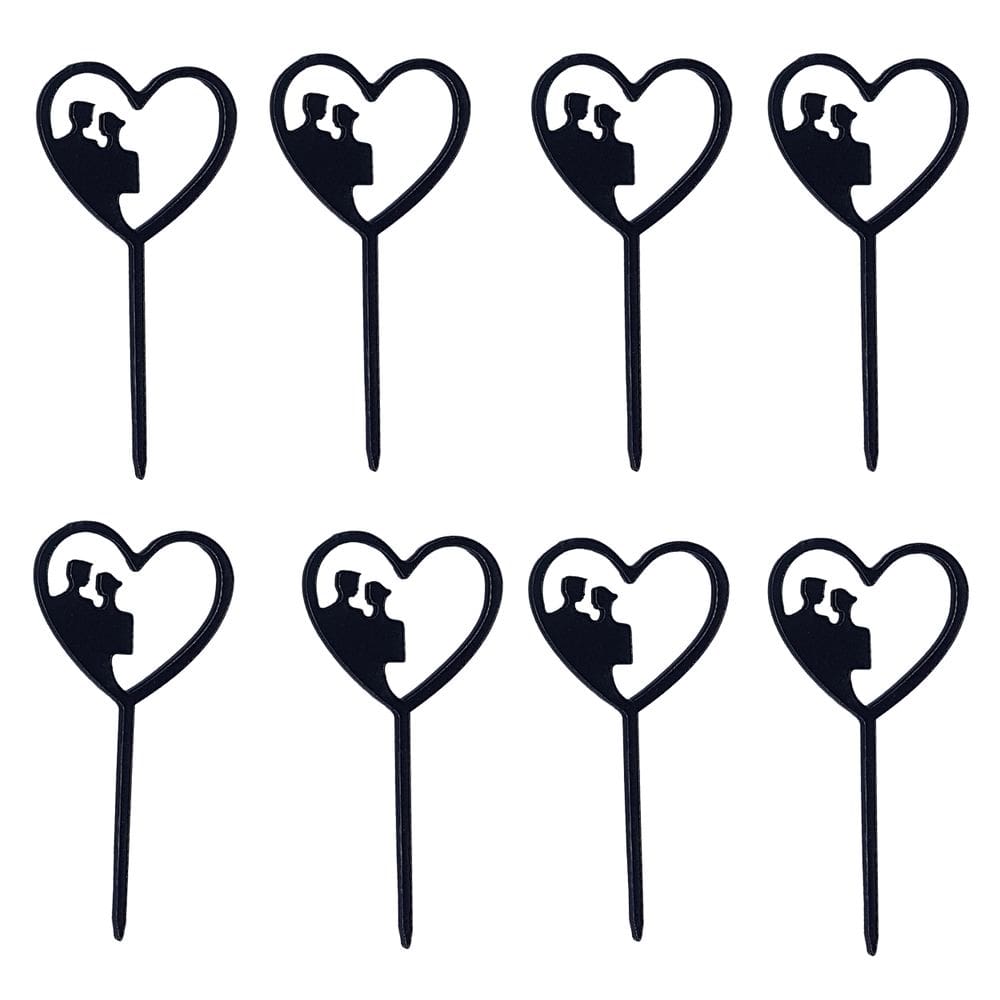 Topo De Bolo Coração Apaixonado 3X7 Cm - Gmezn446