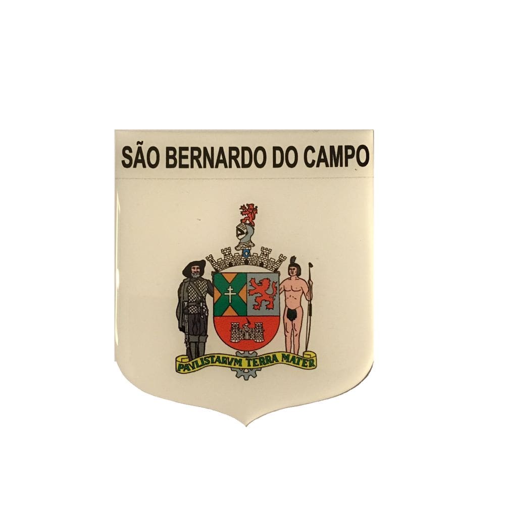 Adesivo Resinado Em Escudo Da Bandeira De São Bernardo Do Campo