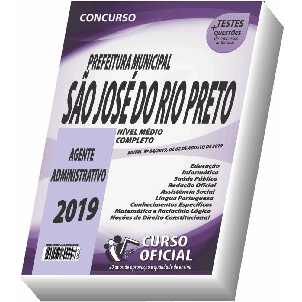 Apostila São José Do Rio Preto Sp Agente Administrativo