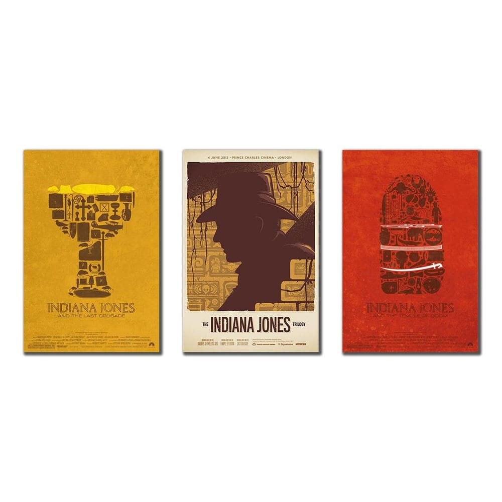 Kit 3 Placas Decorativas Indiana Jones Mdf
