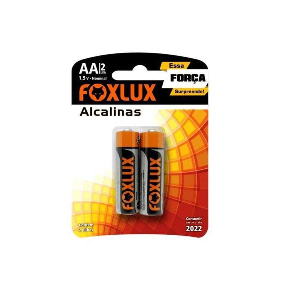 Pilha Alcalina Aa Foxlux 1,5 V Cartela 2 Pilhas