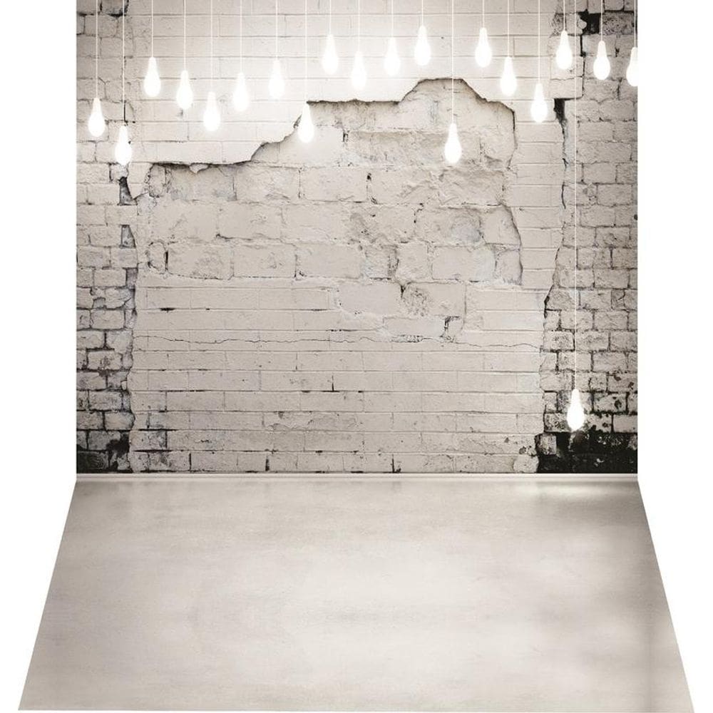 Fundo Fotográfico Em Tecido Newborn Parede Tijolos 1,50X2,20