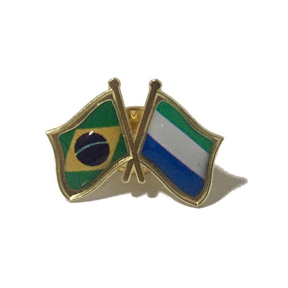 Pin Da Bandeira Do Brasil X Serra Leoa