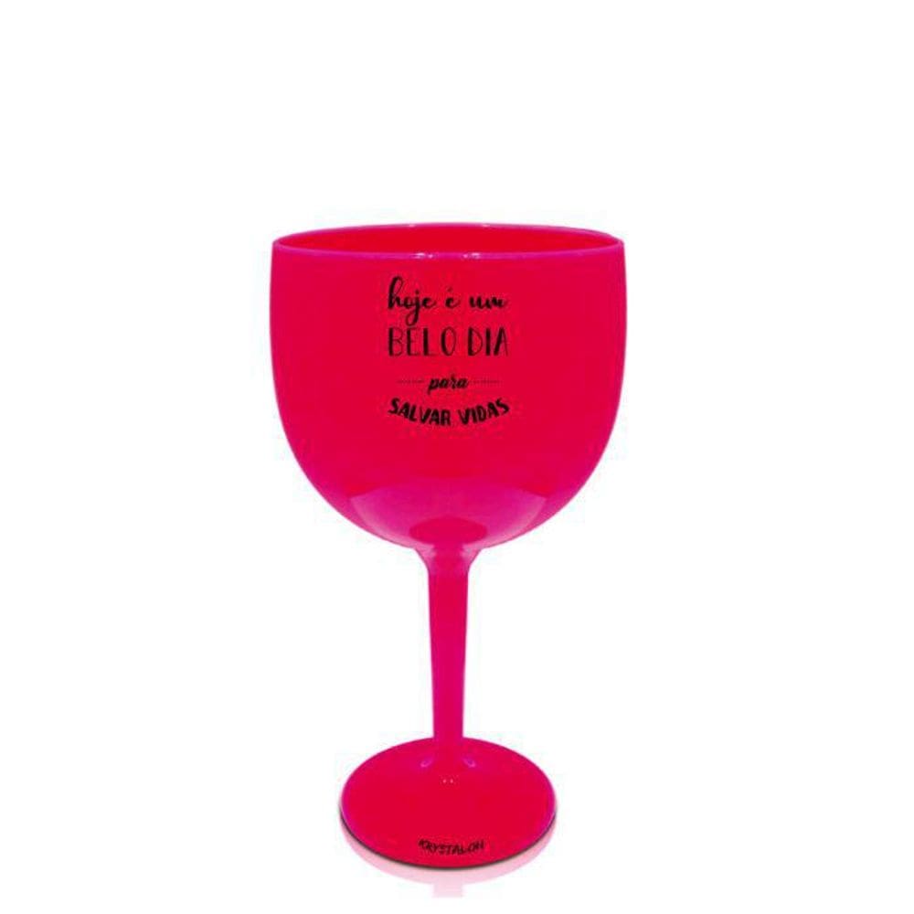 Kit 6 Taças Gin Rosa Personalizadas Salvar Vidas