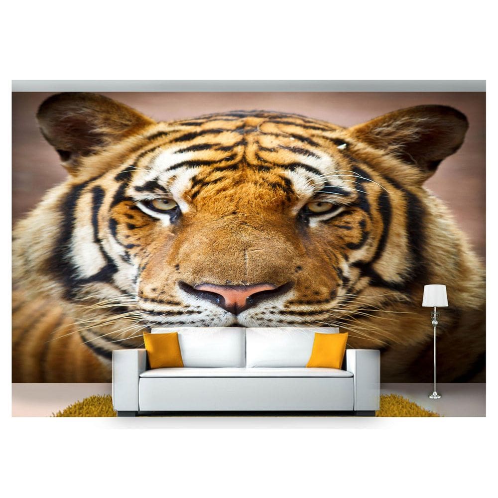 Papel De Parede Animais Tigre Floresta 3D Anm121