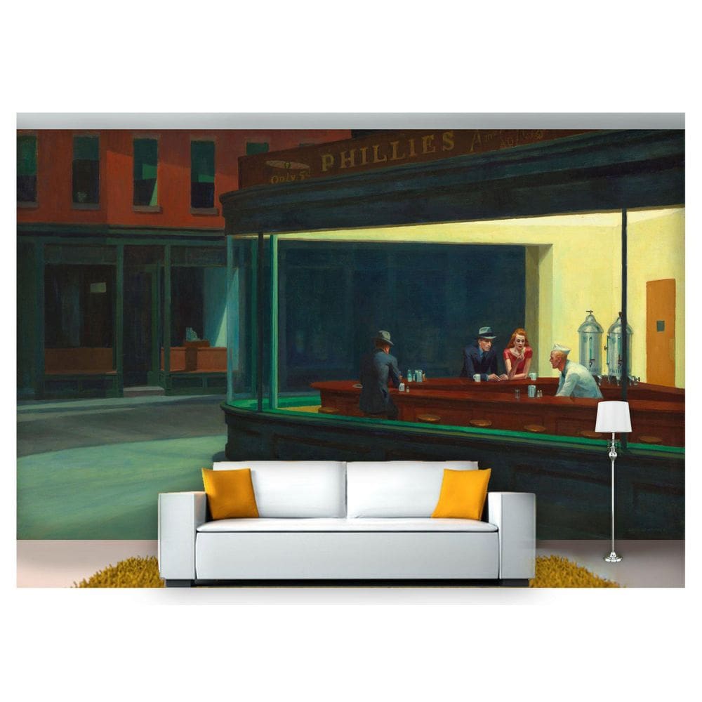 Papel De Parede Cidade Antiga Lanchonete Retrô  Cda55