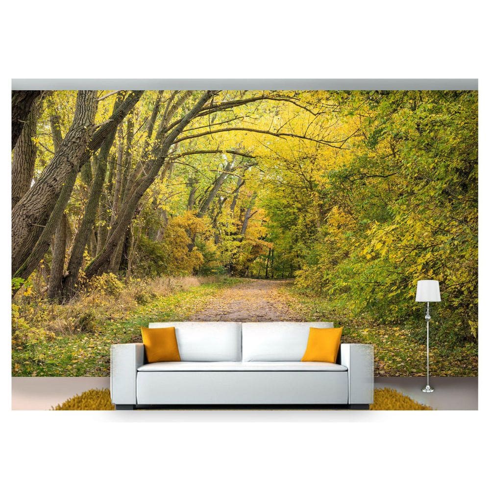 Papel De Parede Estrada Caminho Floresta 3D Nes092 3M²