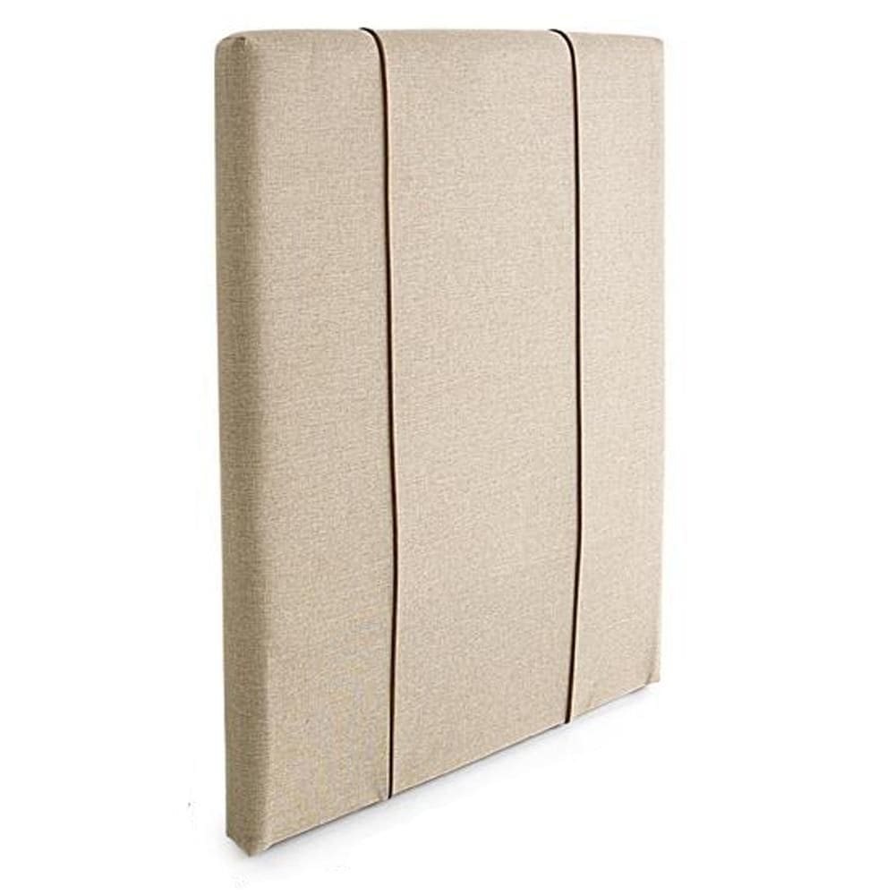 Cabeceira Solteiro Édez Plan Estofada Linho Bege, 88 cm