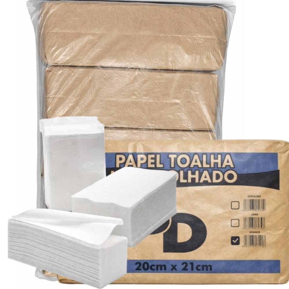 Fardo 6 Papel Toalha Interfolha 100% Celulose 20 X 21 Sd