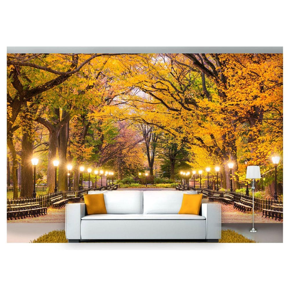 Papel De Parede Estrada Caminho Floresta 3D Nes099 3M²