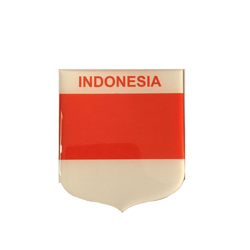 Adesivo Resinado Em Escudo Da Bandeira Da Indonésia