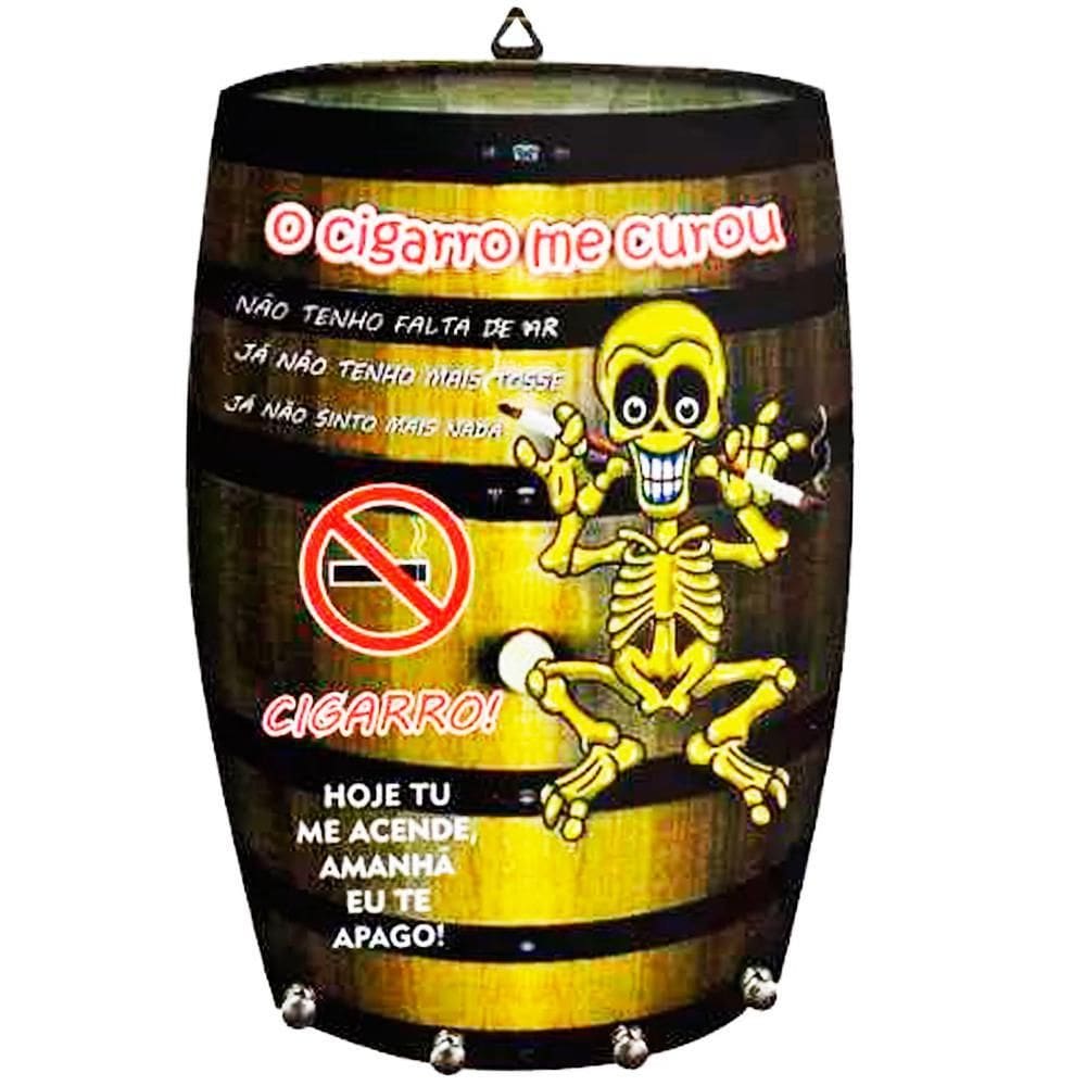 Porta Chaves Barril Chaveiro Madeira Proibido Fumar
