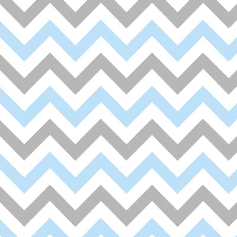 Papel De Parede Chevron Azul Cinza Branco Decorativo Adesivo