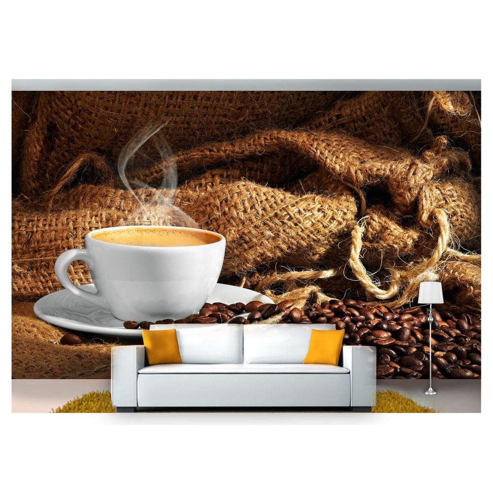 Papel De Parede Café Preto Manhã Fresco 3D Al101