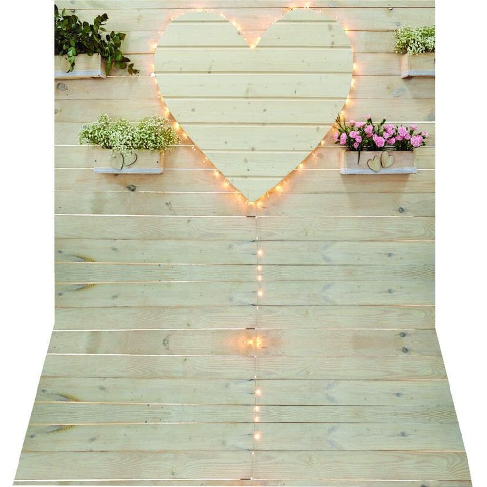 Fundo Fotográfico Em Tecido Newborn Coração 1,50X2,20