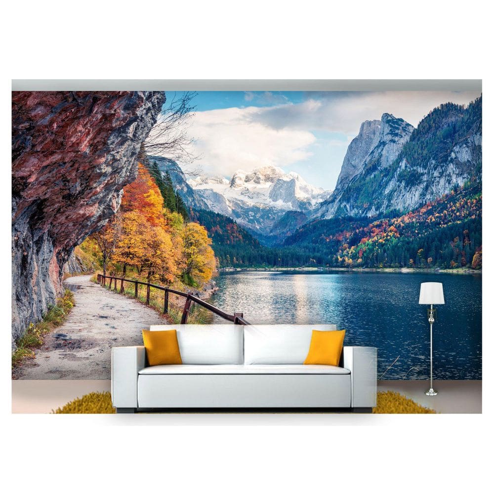 Papel De Parede Estrada Caminho Floresta 3D 6M² Nes104