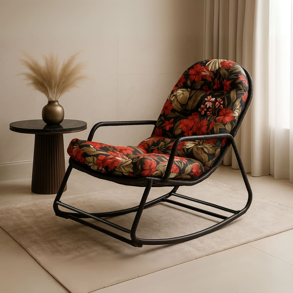 Cadeira Balanço Sossego Almofada Impermeável Pés c/ Proteção