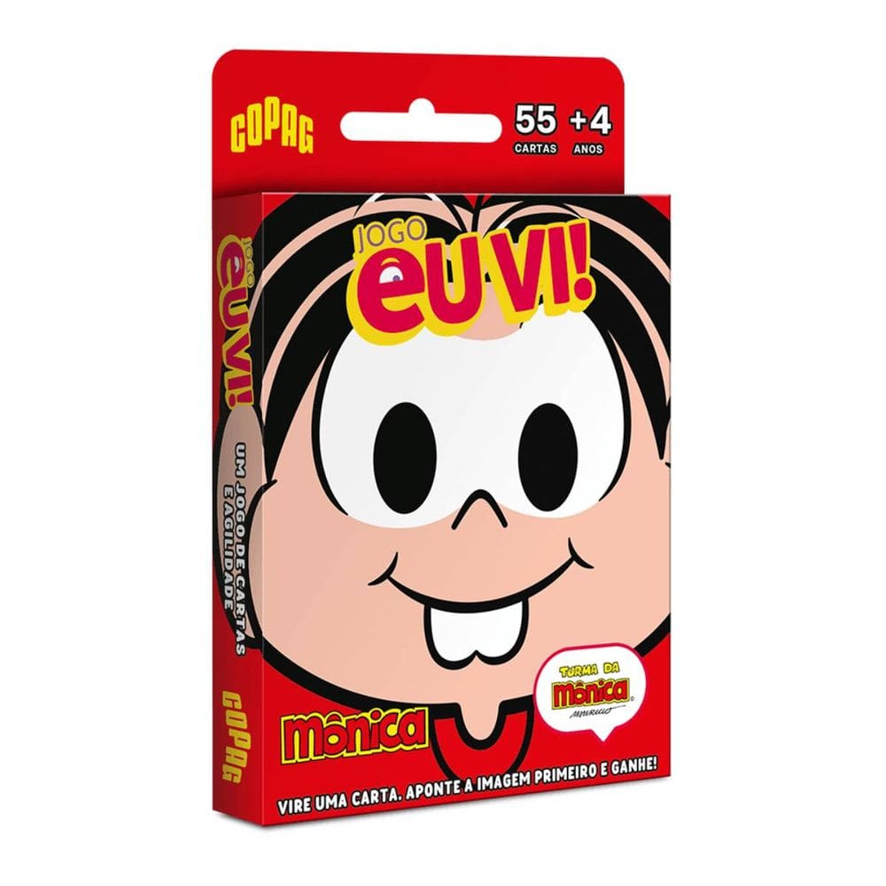 Jogo Cartas Copag Eu Vi! Turma Da Monica Pense Rapido Achou?