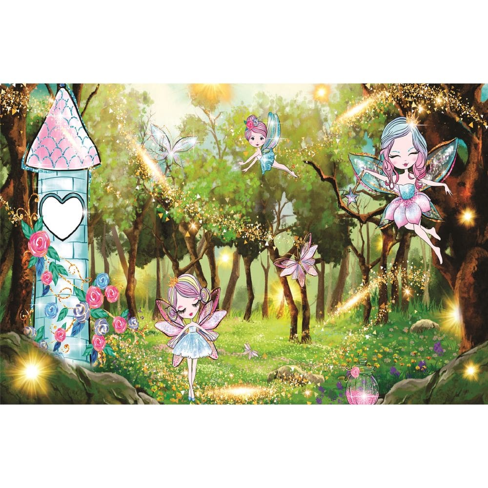 Fundo Fotográfico Em Tecido Floresta Das Fadinhas 2,20X1,50