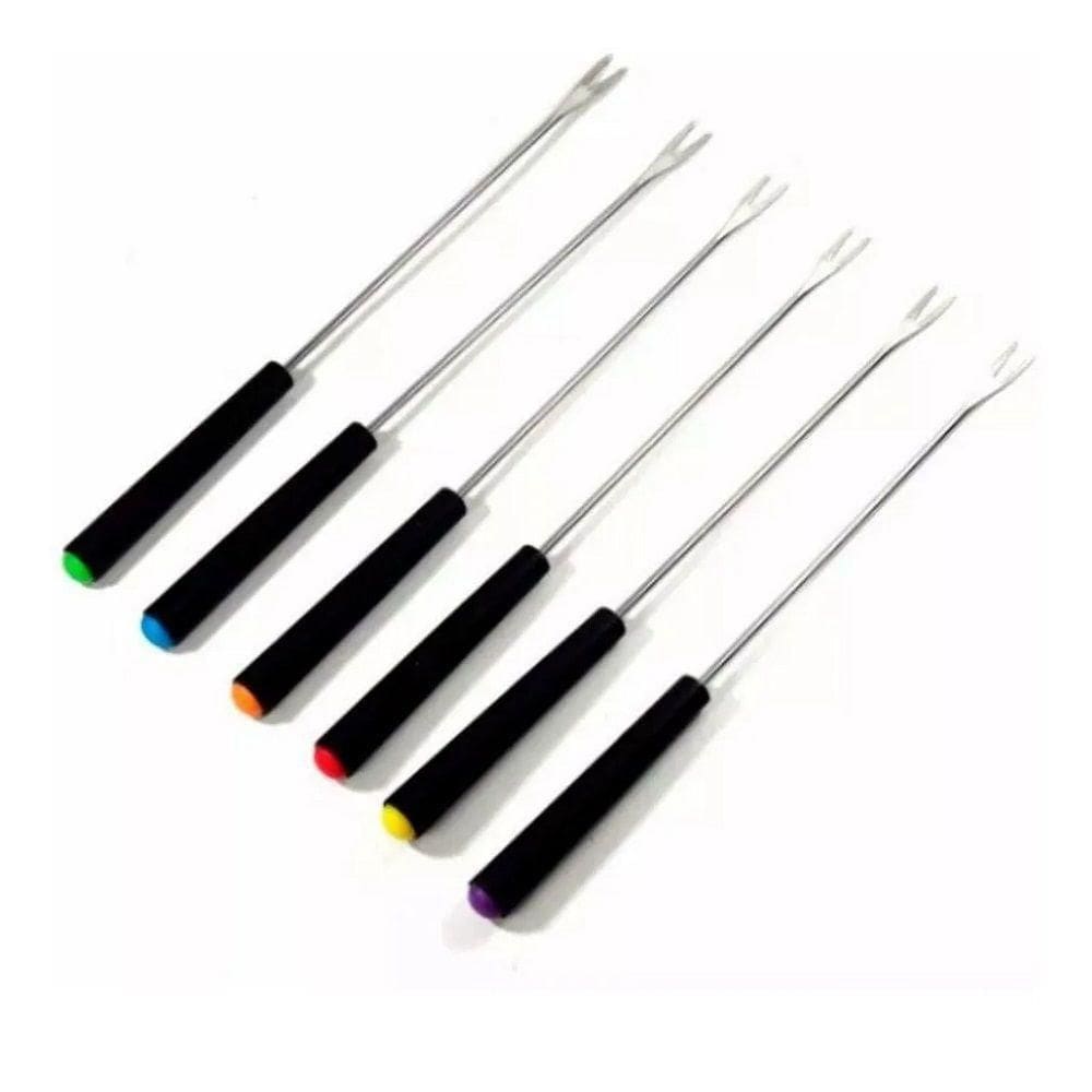 Conjunto De 10 Jogos De 06 Garfos Para Fondue Em Inox