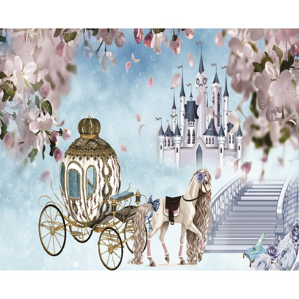 Fundo Fotográfico Em Tecido Cinderela 2,80X1,50 Metros.