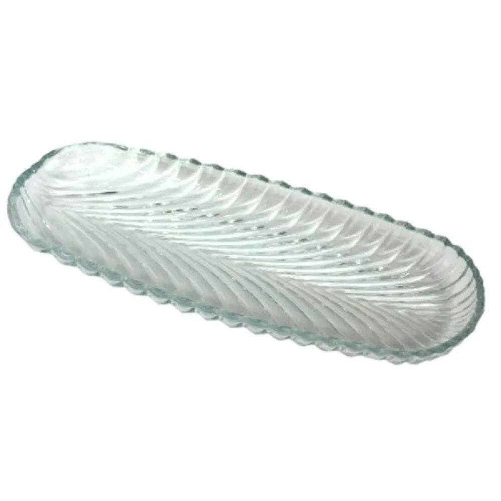 Kit Petisco Folha Santa 2 Peças Vidro PL1256GCL - Bono