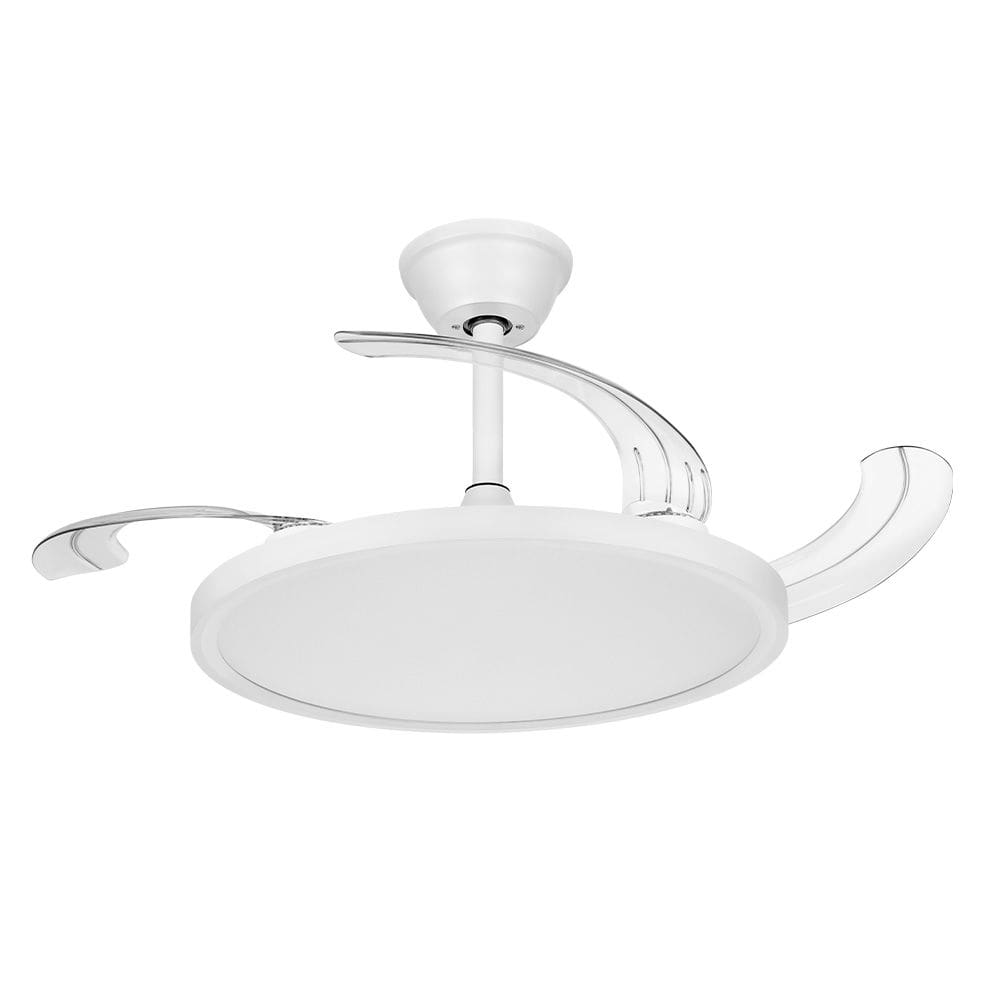 Ventilador Retrátil Silencie Air Pro – 4 Pás 6 Velocidades Led 30W Controle Remoto Branco