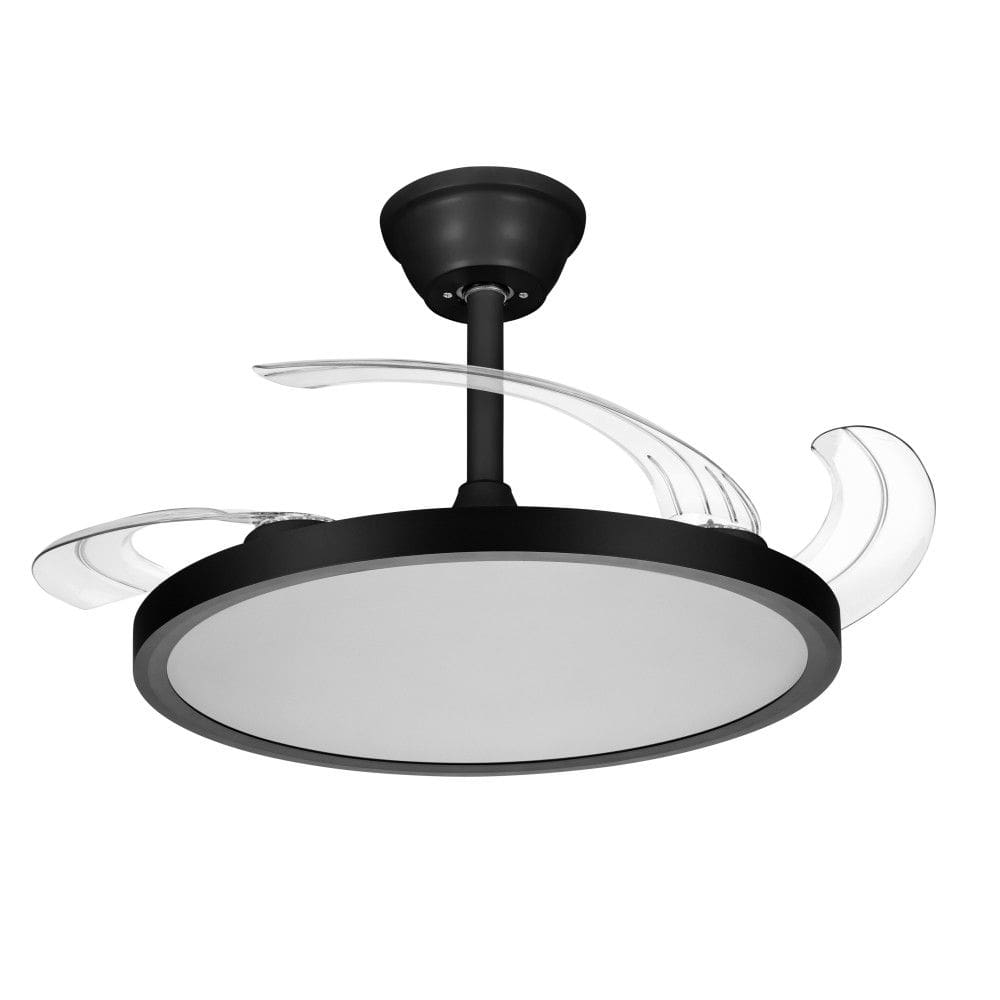 Ventilador Retrátil Silencie Air Pro – 4 Pás 6 Velocidades Led 30W Controle Remoto Preto