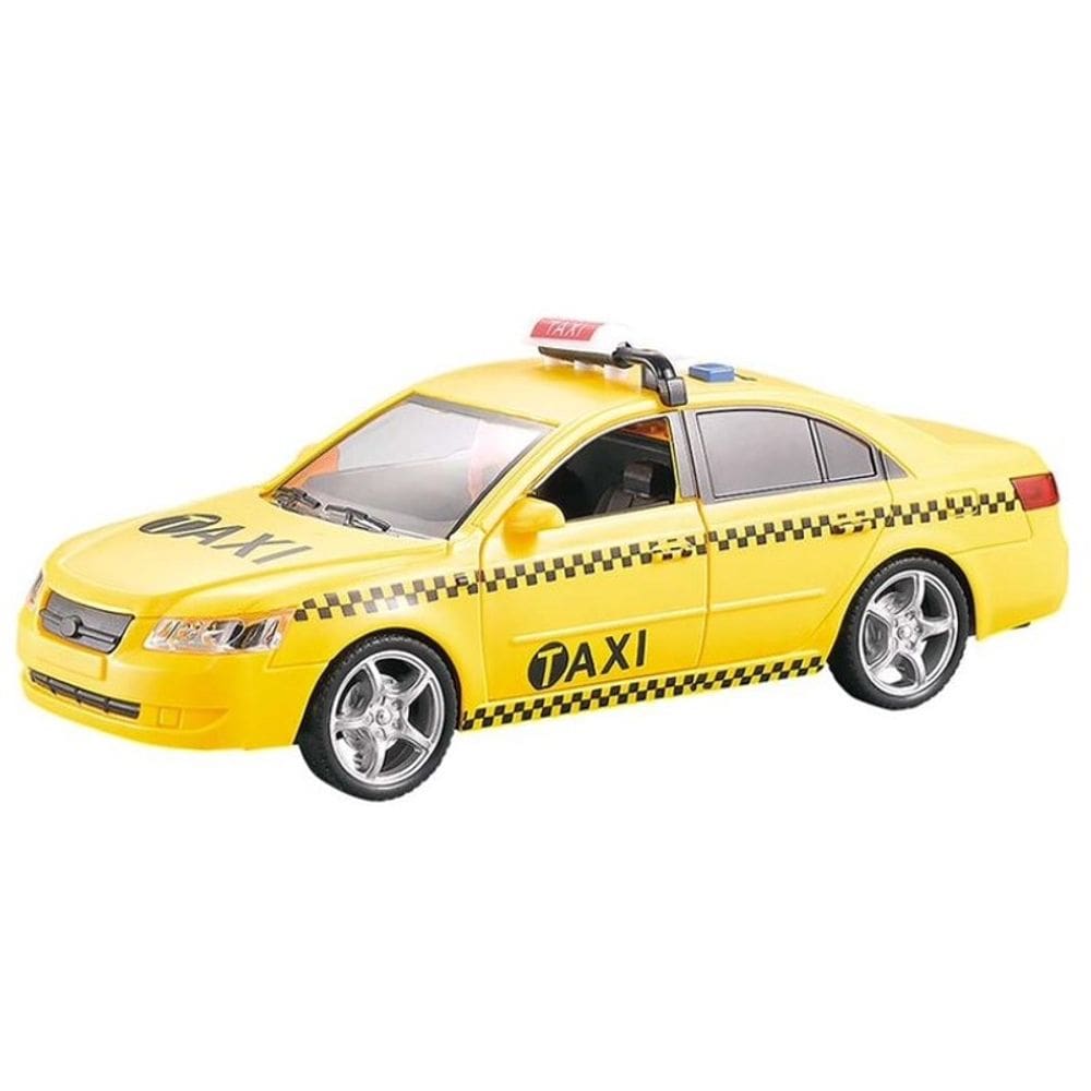 Táxi de Brinquedo Com Luz e Som 1:16 Fricção - Brink Center