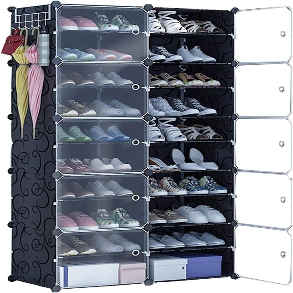 Sapateira Modular Organizador Duplo 20 Prateleiras 40 Pares Armario Brinquedos Roupas