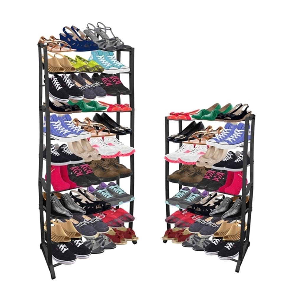 Sapateira Desmontavel 30 Pares Vertical Organizador 10 Prateleiras 60 Sapatos