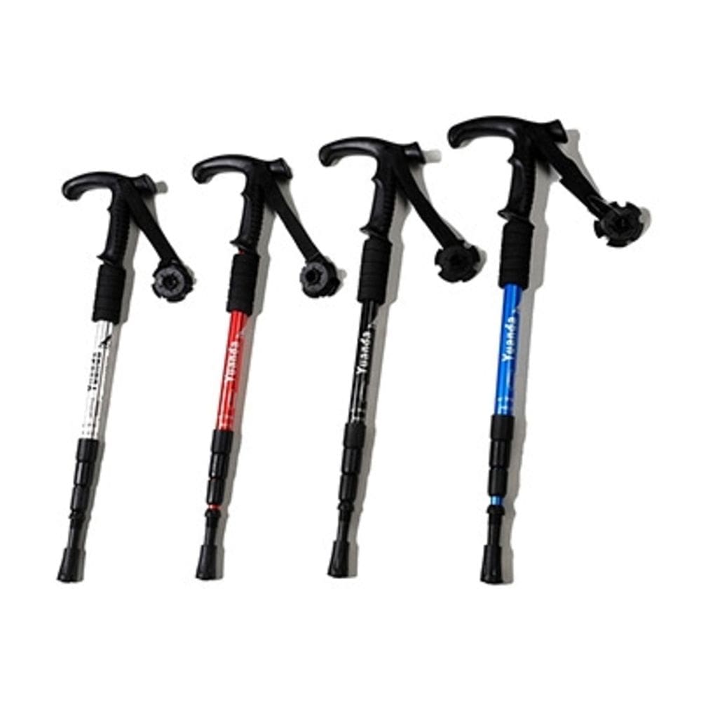 Bengala Retratil Ajustavel Em Aluminio 110Cm Para Idosos Caminhada E Trilha Multifuncional