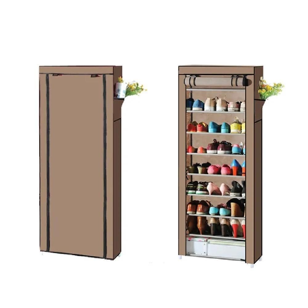 Armario Grande Sapateira 30 Pares A Prova De Poeira 10 Prateleiras Rack Estante Organizador Closet