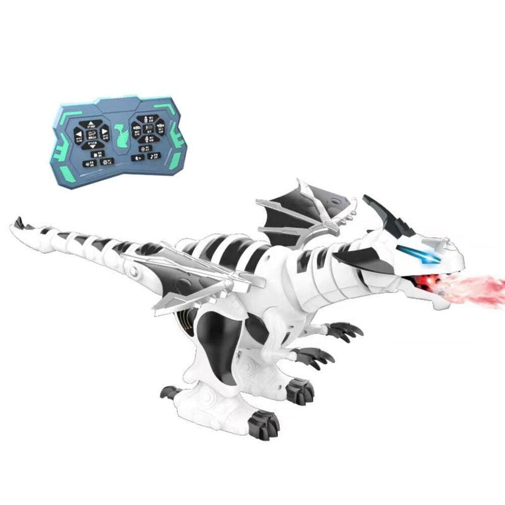 Dinossauro Robo  Sensor Movimento Controle Remoto Gigante Dragao Solta Fumaca Interativo Som Luz