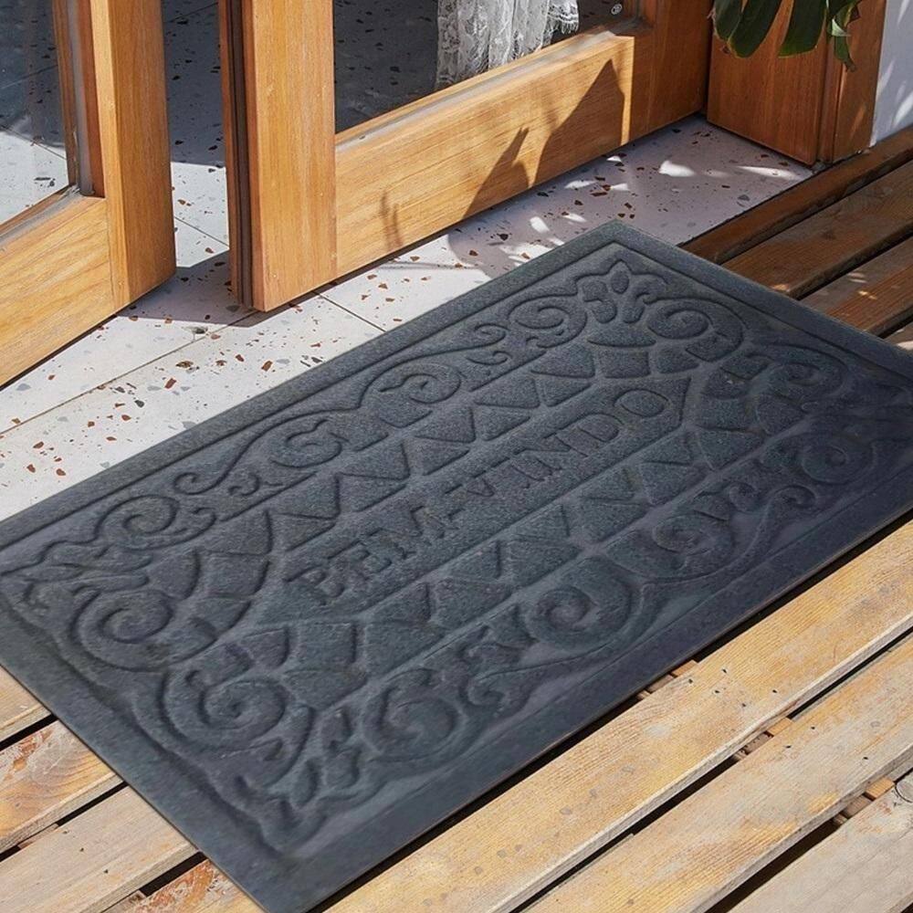 Tapete Decorativo Entrada Fachada Casa Loja Consultorio Comercio Resistente Umidade Macio Cinza