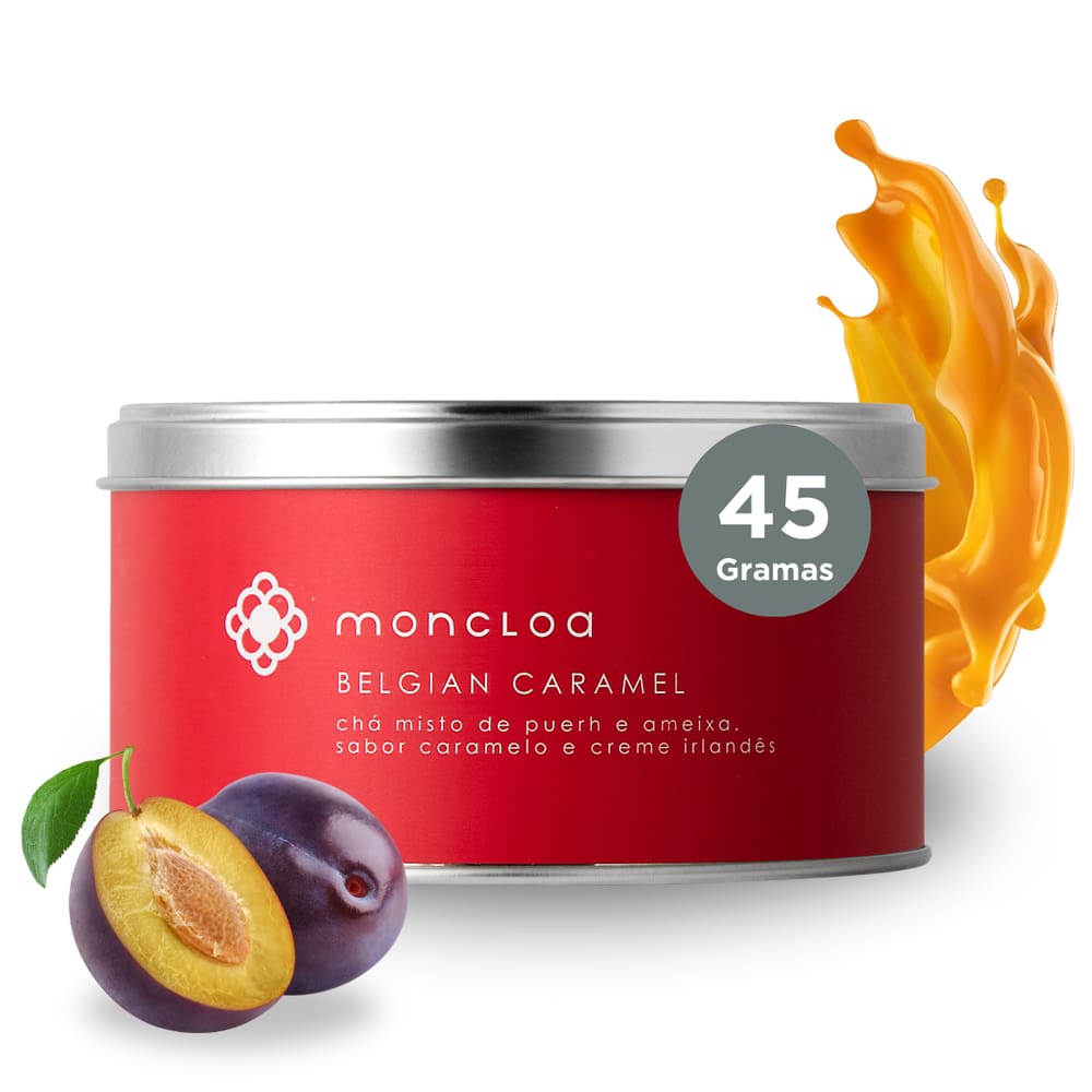 Chá Puerh Belgian Caramel Moncloa Lata 45g