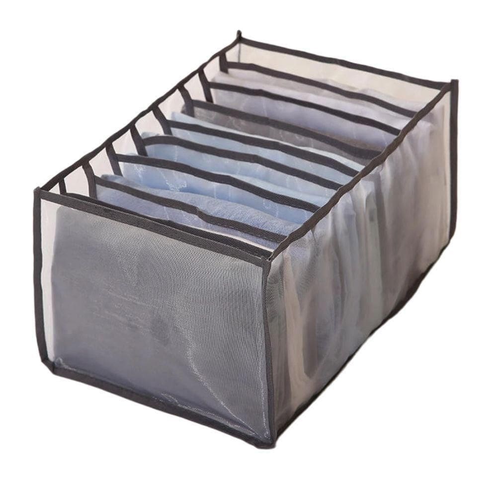 Organizador 7 Divisorias Grande Gaveta Guarda Roupa Closet Porta Camiseta Jeans Dobravel Multiuso