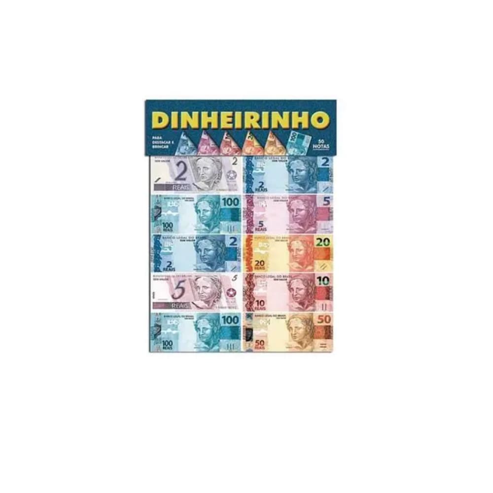Pacote de Dinheirinho para Uso Escolar 50 notas Variadas