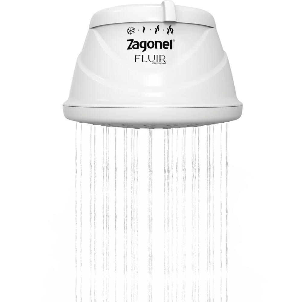 Ducha Fluir com 4 Temperaturas 5500 Watts 110 Volts Branco Drfrat55127br01 Zagonel Ducha Fluir 4