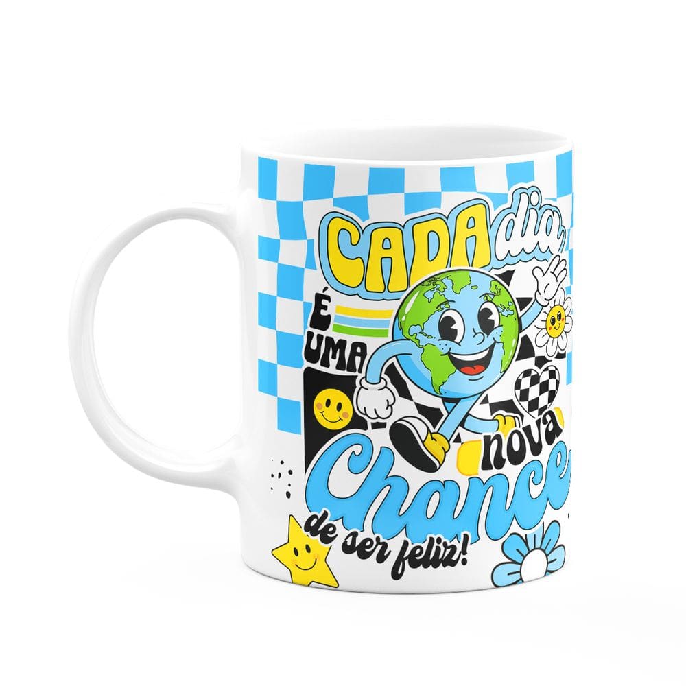 Caneca Divertida Vibes - Cada dia, uma nova chance - 325ml