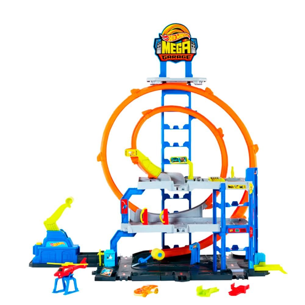 Pista Garagem Mega Loop Hot Wheels City JBM74 - Mattel