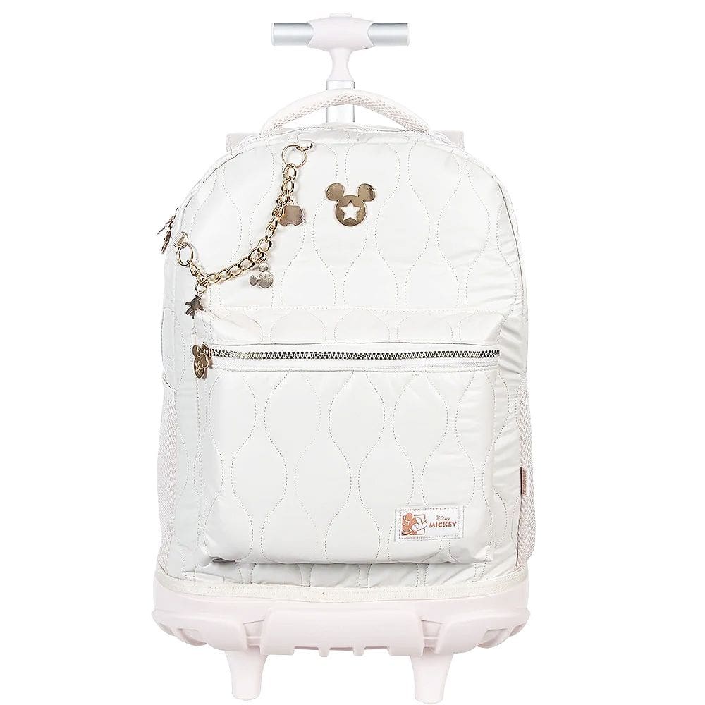 Mala com Rodas e Alça Escolar 17T Mickey Teen New Puffer Nude 15110 - Xeryus