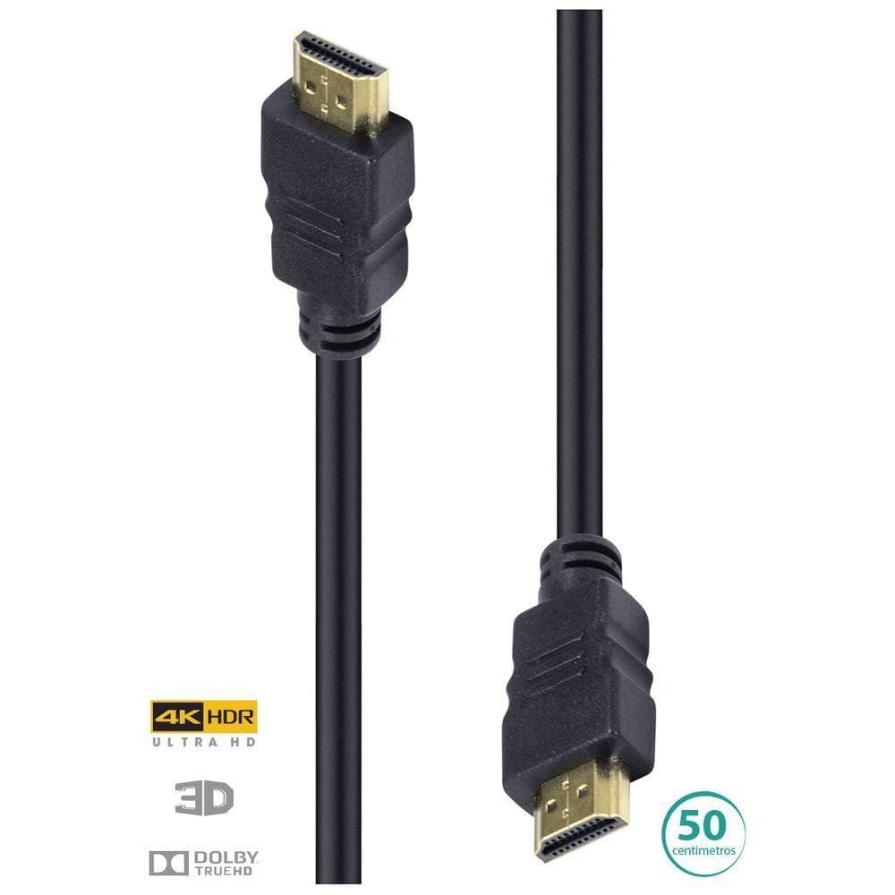 Cabo Hdmi 4k Ultra Hd 3d Conexao Ethernet 50 Cm - H20-05