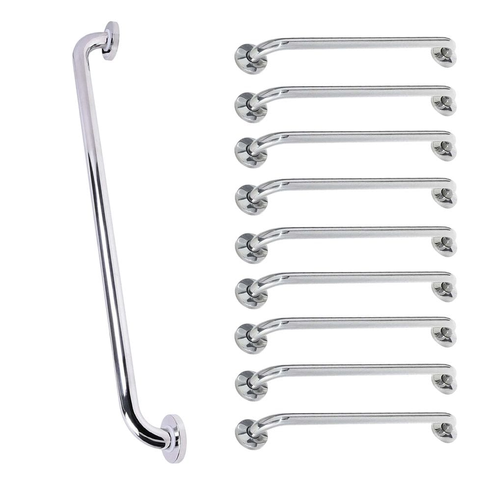 Barra de Apoio Alca 80cm kit 9 Uni Acessibilidade Idoso Cadeirante Deficiente Box Banheiro Corrimao Corredor Seguranca