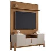 Rack Bancada Luiza com Painel Sena para TV Até 60 Polegadas 4 Portas com Detalhe Frisado